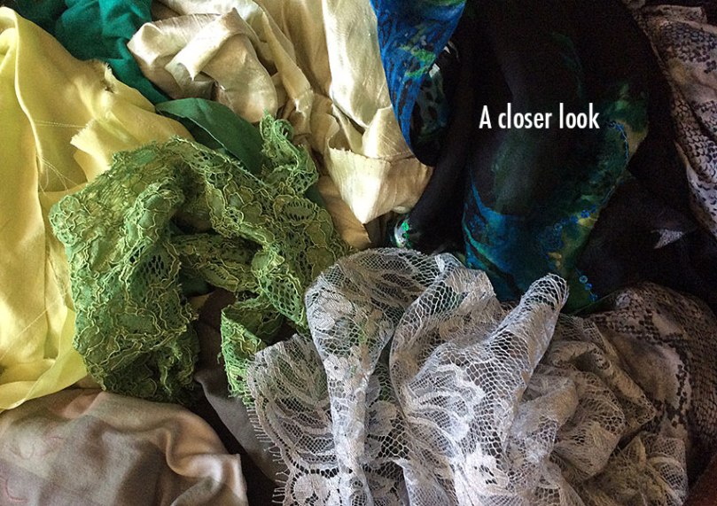 This gives a more detailed look at the variety of colors and textures available in my stash. Wonder what you'll find in yours?