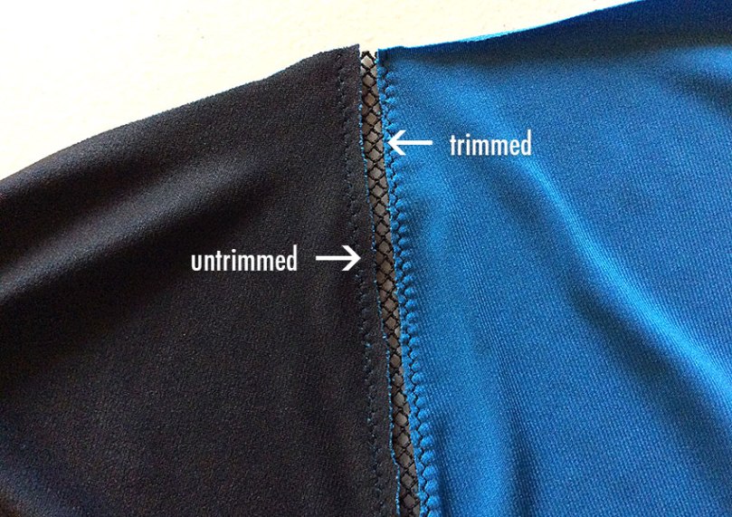Trim seam allowance