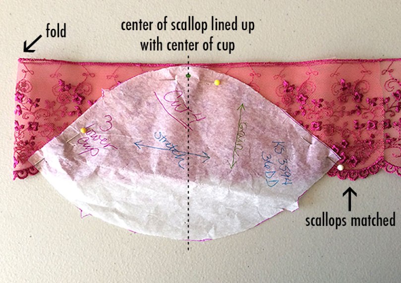 Cutting the lace pieces