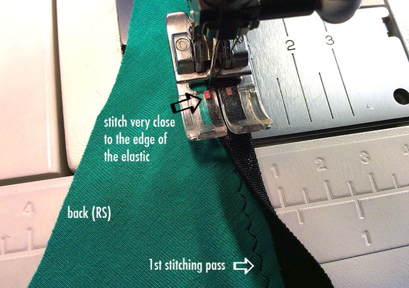 2nd elastic stitching pass